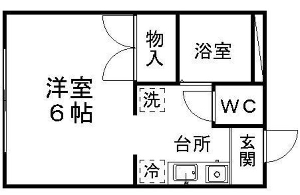 ＭＹコーポ（家具家電付）の物件間取画像